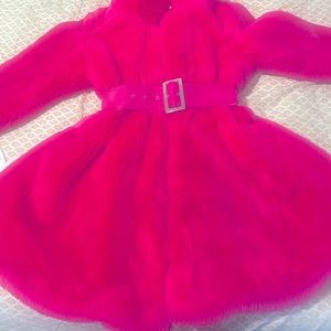 Pink Shane Justin Fur Dress